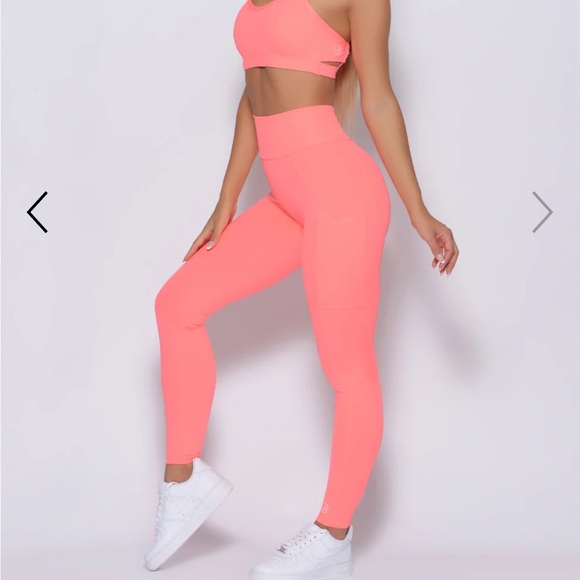 Bombshell Sportswear Curves Leggings, Wild Peach - Picture 9 of 9